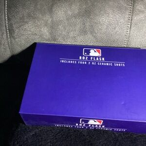 MLB Purple Flask and Shot Glass Set